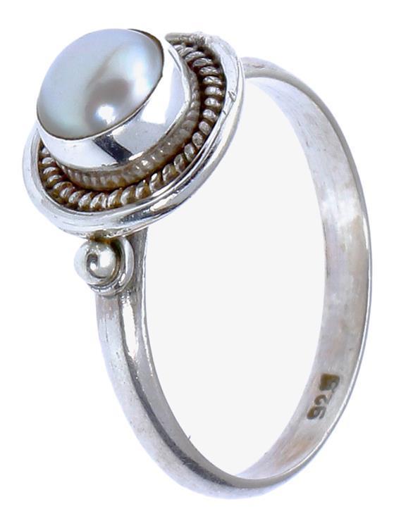 Silberringe Perle Zopf Perlen Scheiben rund 925er Sterling Silber Ringe Schmuck