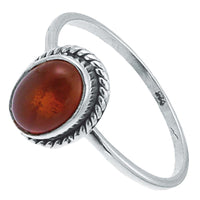 Load image into Gallery viewer, Silber Ring Karneol rot 8 mm oval Zopf Rand 925
