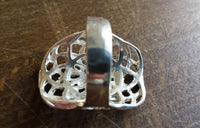 Load image into Gallery viewer, Ringe Blume des Lebens doppelt White Brass versilbert Silber Tribal Schmuck
