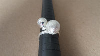 Load image into Gallery viewer, Silberring Kugeln matt glänzend Ring 925er Sterling Silber Damen Designer Schmuck
