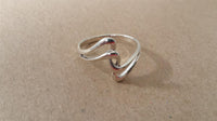 Load image into Gallery viewer, Silberring S-Formen schwungvoll Ring 925er Sterling Silber Damen Schmuck
