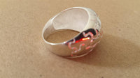Load image into Gallery viewer, Silberring Puzzle Muster hell oxidiert Ring 925er Sterling Silber Damen Designer Schmuck
