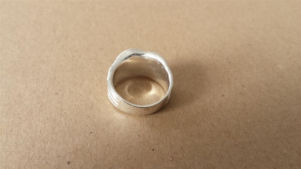 Silberring Einkerbungen matt massiv 925er Sterling Silber Damen Silberschmuck Ringe