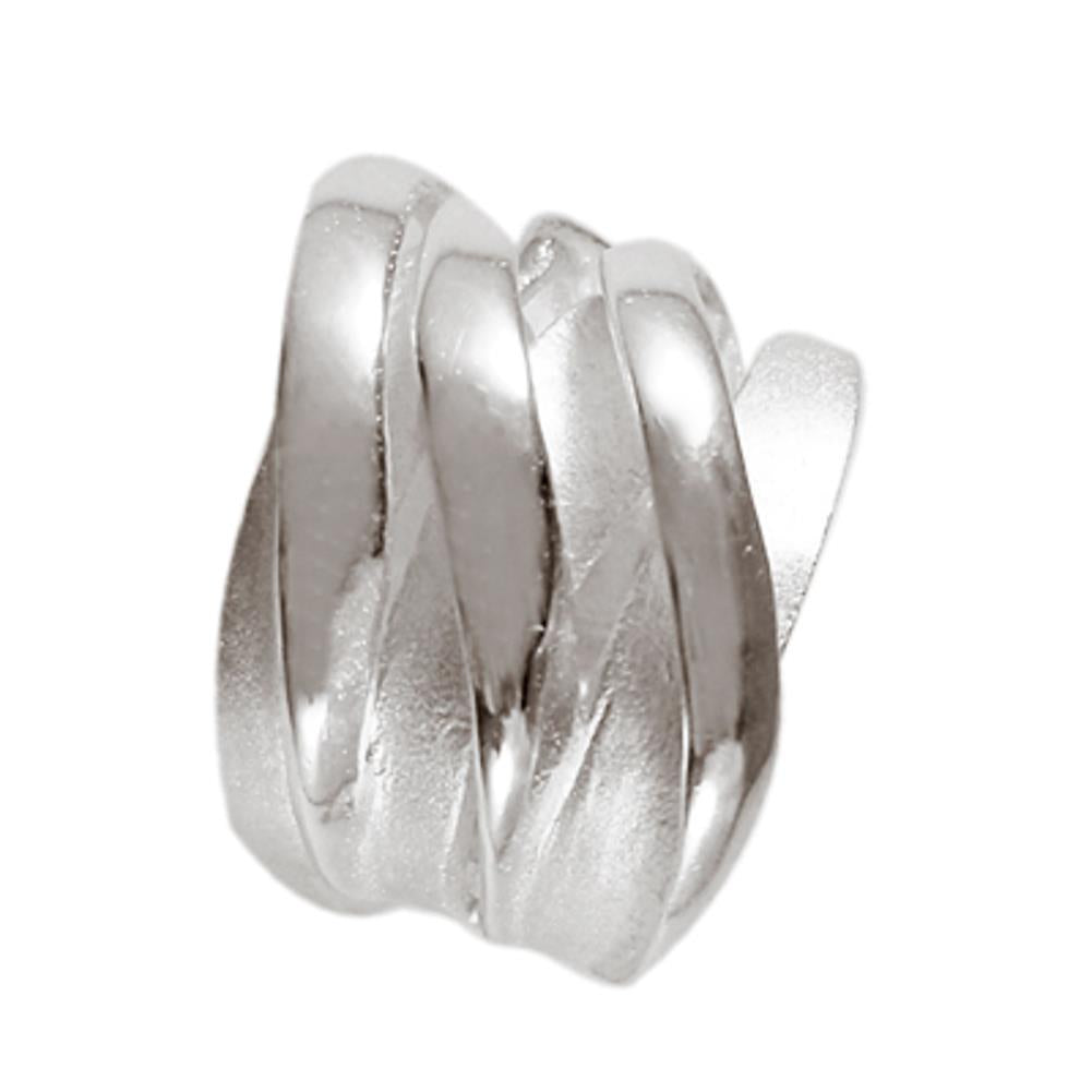 Silberring geflochten Stränge matt glänzend 925er Sterling Silber Damen Silberschmuck Ringe
