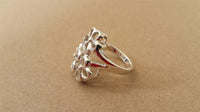Load image into Gallery viewer, Silberring Blumen filigran drei Ring 925er Sterling Silber Damen Designer Schmuck Ringe
