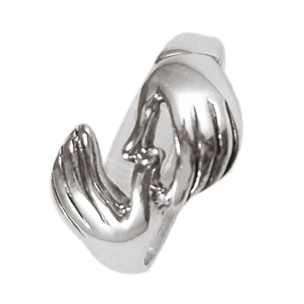 Silberring glänzend dunkel oxidiert zwei Hände Ring 925er Sterling Silber Damen Schmuck Ringe