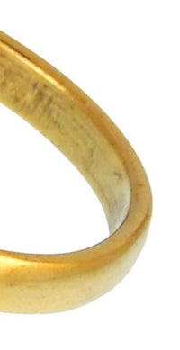 Load image into Gallery viewer, Messing Ringe Mondstein schimmernd glatt oval Kugel Rand antik golden Tribal Schmuck
