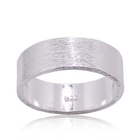 Load image into Gallery viewer, Silberring Maserung rau gebürstet massiv Ringe 925
