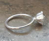 Load image into Gallery viewer, Silberringe Rose weiß glänzend 925 Sterling Damen
