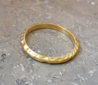 Load image into Gallery viewer, Silberringe Ring 925 Sterling Silber vergoldet dünn gehämmert
