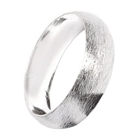 Load image into Gallery viewer, Bandring konvex gewölbt 5mm breit gebürstet 925 Sterling Silber
