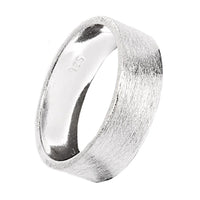 Load image into Gallery viewer, Bandring gerade 7mm breit gebürstet 925 Sterling Silber
