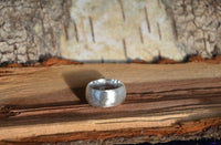 Load image into Gallery viewer, Bandring konvex gewölbt 9mm breit gebürstet 925 Sterling Silber
