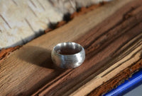 Load image into Gallery viewer, Bandring konvex gewölbt 9mm breit gebürstet 925 Sterling Silber
