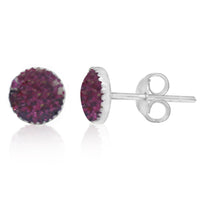 Load image into Gallery viewer, Ohrstecker Glitzer pink Resin 925er Sterling Silber Ohrringe Damen Schmuck
