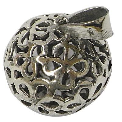 Silberanhänger Kugel Muster Schmuck Anhänger 925er Sterling Silber Unisex