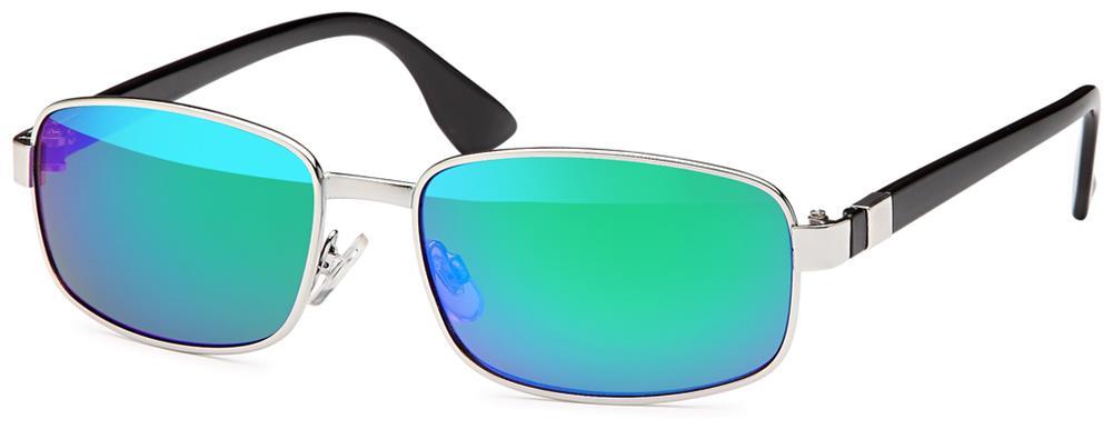 Sonnenbrille eckig sportlich verspiegelt getönt 400 UV Bügel breit Herren