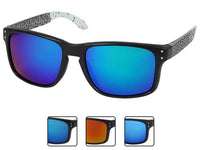 Load image into Gallery viewer, Sonnenbrille Nerd Brille verspiegelt Turtle Skin 400 UV orange blau grün weiß
