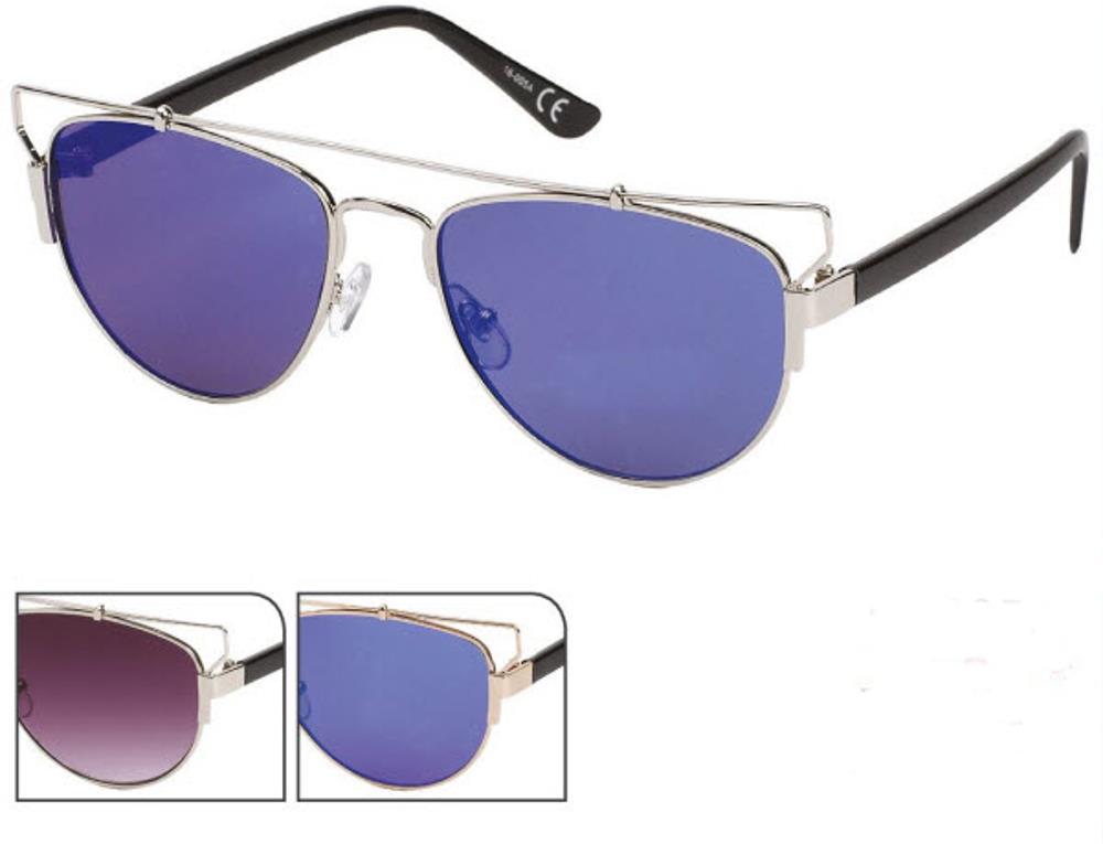 Sonnenbrille Retro Bügeloberkante 400 UV Metallrahmen Pilotenbrille