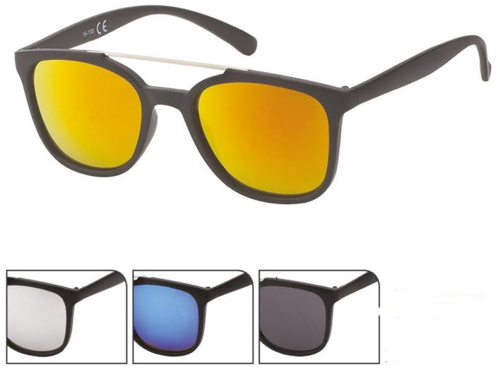 Sonnenbrille Retro 400 UV Metallsteg Doppelsteg dünn verspiegelt