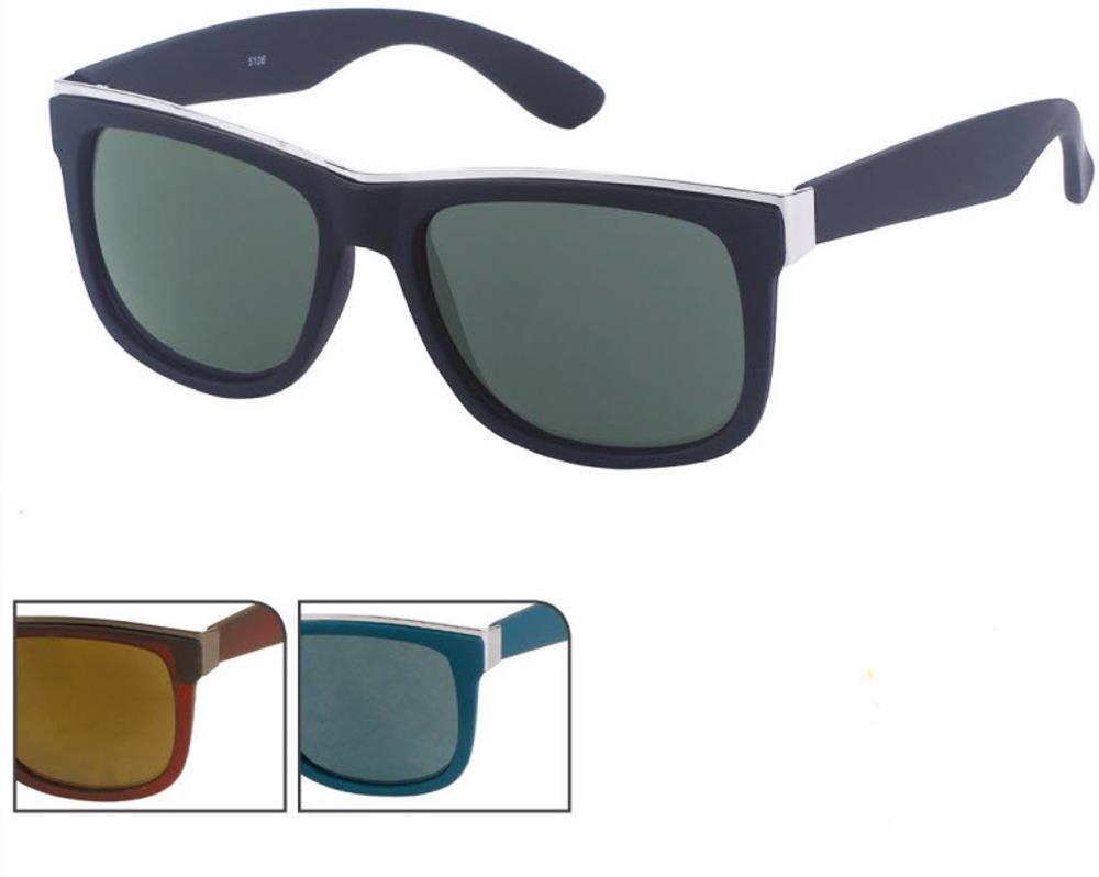 Sonnenbrille Nerd kantig Zieroberkante 400 UV Metall getönt