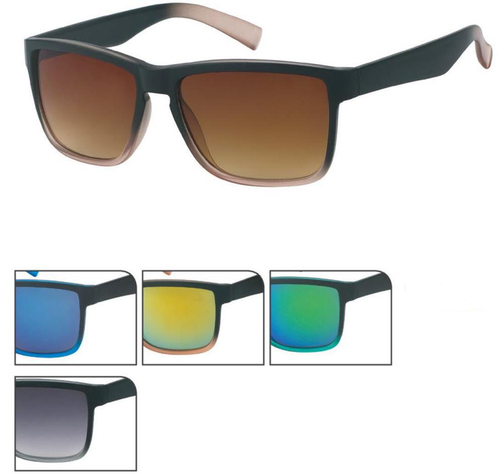 Sonnenbrille Herren Nerd kantig 400 UV  zweifarbig Pantosteg