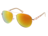 Load image into Gallery viewer, LOOX Sonnenbrille Pilotenbrille 400UV Zierbügel verspiegelt - Modell Long Beach
