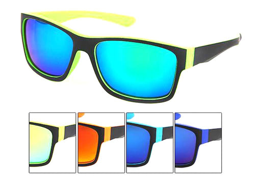 Sonnenbrille Herren verspiegelt 400UV kantig groß