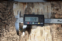 Load image into Gallery viewer, Fake Plug Piercing Edelstahl Holz Rand gold bemalt
