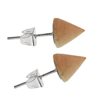 Load image into Gallery viewer, Holzohrstecker Ohrstecker Holz Kegel 925er Sterlingsilber 8 mm Maserung
