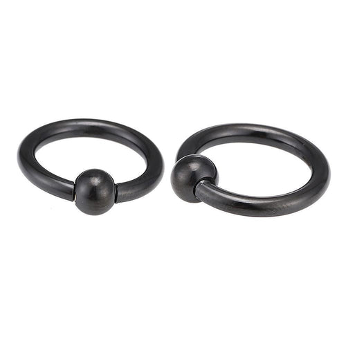 Piercing Ball Closure Ring Klemmkugelring Captive Bead Edelstahl schwarz