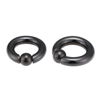 Load image into Gallery viewer, Piercing Ball Closure Ring Klemmkugelring Captive Bead Edelstahl schwarz
