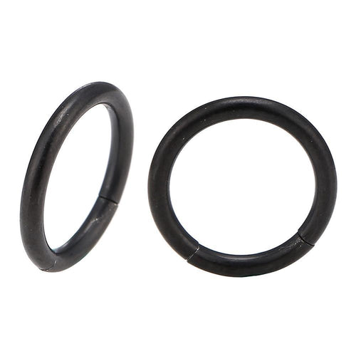 Universal Piercing Segmentring Klicker Edelstahl schwarz Piercingring