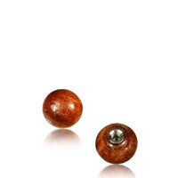 Cargar imagen en el visor de la galería, Holz Stein Kugel Bauchnabelpiercing Schraubgewinde Edelstahl Piercing Ersatz
