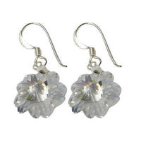 Cargar imagen en el visor de la galería, Blumen Zirkonia Ohrringe Silberohrringe aus facettiertem 925 Sterling Silber – funkelnde Glitzer-Ohrringe mit blumenförmigen, bunten Zirkonia-Kristallen, die jedem Look einen eleganten Akzent verleihen.
