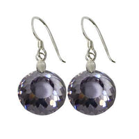 Load image into Gallery viewer, Silberohrringe Ohrhänger aus 925er Sterlingsilber mit großen, rund facettierten Zirkonia für einen funkelnden Look.
