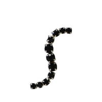 Load image into Gallery viewer, Ohrstecker, Earlines, Schwarz, aus Zirkonia, 925er Sterlingsilber-Stecker
