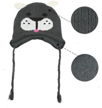 Load image into Gallery viewer, Tiermütze Beanie Mütze Skimütze Wintermütze Kinder Pinguin Zebra Panda Hund bunt
