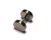 Load image into Gallery viewer, Fake Piercing Plug Ohrstecker Unisex Edelstahl silber Schmuck Kreis
