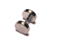 Load image into Gallery viewer, Fake Piercing Plug Ohrstecker Unisex Edelstahl silber Schmuck Kreis
