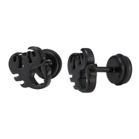 Load image into Gallery viewer, Fake Piercing Expander Skorpion schwarz dicke Scheren Schraubverschluss Edelstahl
