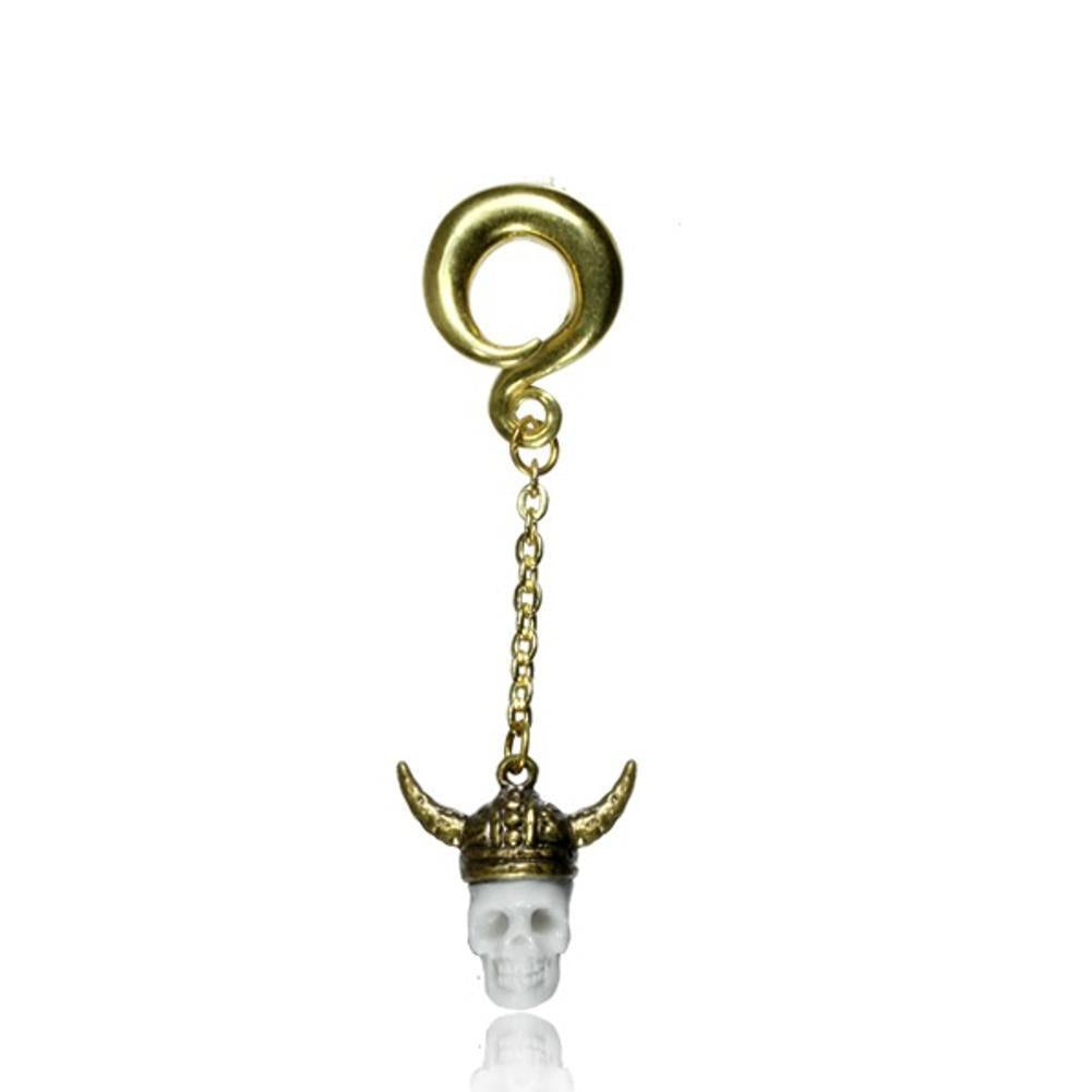 Ohrgewicht 6mm Piercing Anhänger Brass Ohrring gold Hook Bone Skull Schildkröte