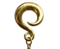 Load image into Gallery viewer, Ohrgewicht 6mm Piercing Anhänger Brass Ohrring gold Hook Bone Skull Schildkröte
