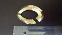 Load image into Gallery viewer, Piercing Ohrgewicht gold rotgold 8mm Kupfer Messing 23,5g 50mm Mandel Creolen
