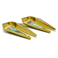 Cargar imagen en el visor de la galería, Piercing Ohrgewicht Edelstahl 41g Paua Pfeil 8mm
