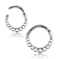 Load image into Gallery viewer, Klapp Segmentring Piercing Kugeln Edelstahl Gold PVD
