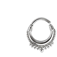 Load image into Gallery viewer, Klapp Segmentring Piercing Vintage Edelstahl Gold PVD
