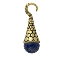 Load image into Gallery viewer, Piercing 23g Ohrgewicht Brass Expander Lapis Kreise 4mm
