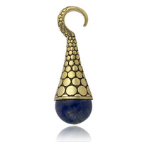 Load image into Gallery viewer, Piercing 23g Ohrgewicht Brass Expander Lapis Kreise 4mm

