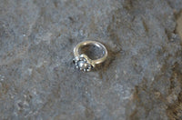 Load image into Gallery viewer, Piercing Ring Raute 925 Silber Labret Tragus 1.2mm
